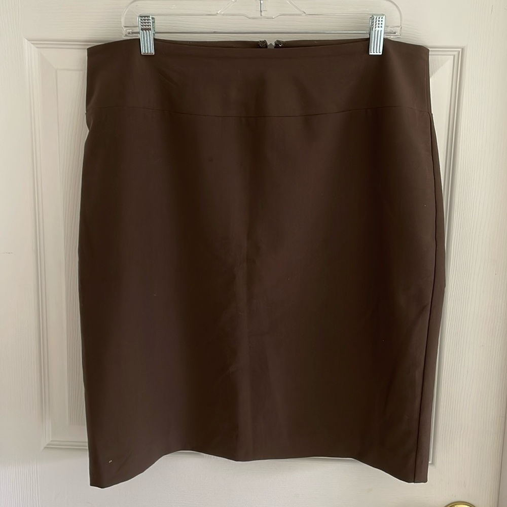 Brown pencil skirt
